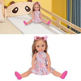 KKPLZZ Poupée Fille à la Mode, Poupée Fille Réaliste en Vinyle de 15 Pouces avec des Cheveux Longs, des Lunettes Habillées à 