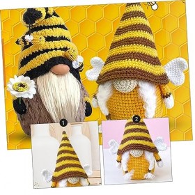 ibasenice 1Pc Poupée en Peluche Tricotée Décoration De Bureau Décor De Chambre À Coucher Décor De Table À Manger Décorations 