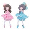 KOMBIUDA 2 Pièces Poupée Fée Fleur Accessoires De Fée Poupée De Fée Aux Pieds Suspendus Figurine Dornement Ornement De Burea