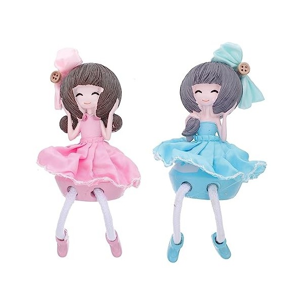 KOMBIUDA 2 Pièces Poupée Fée Fleur Accessoires De Fée Poupée De Fée Aux Pieds Suspendus Figurine Dornement Ornement De Burea