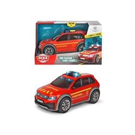 Dickie - Volkswagen Tiguan - 25cm - Voiture de Pompiers - Effets Sonores et Lumineux - Dès 3 ans - 203714016002