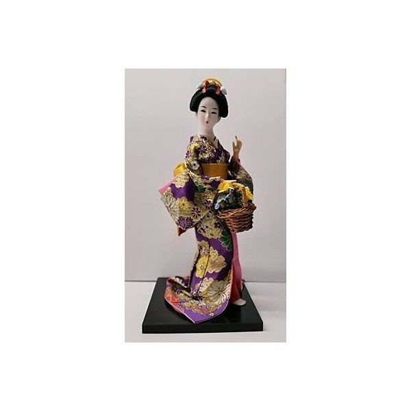 Lot de 39 poupées japonaises Kawaii de 30 cm avec un beau kimono - Décoration de maison ou de bureau