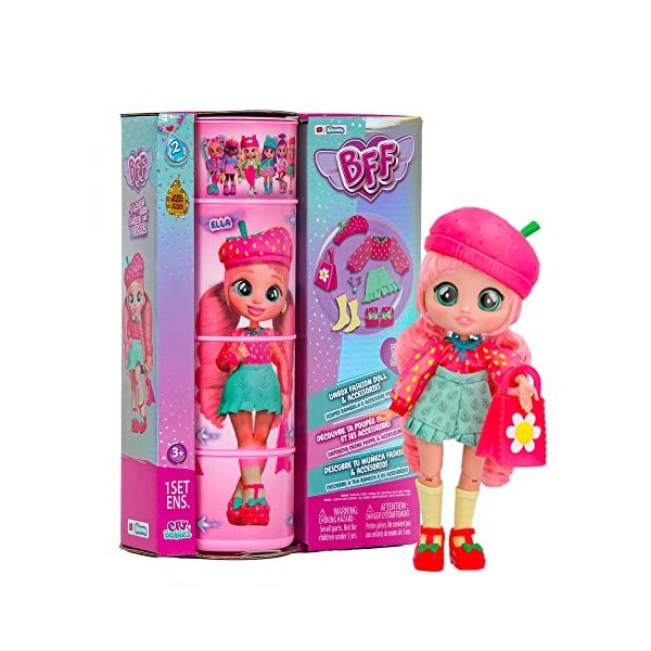 BFF Cry Babies S2 Bruny | Poupée Fashion à Collectionner avec Cheveux Longs, Vêtements en Tissu et 10 Accessoires - Jouet-Cad