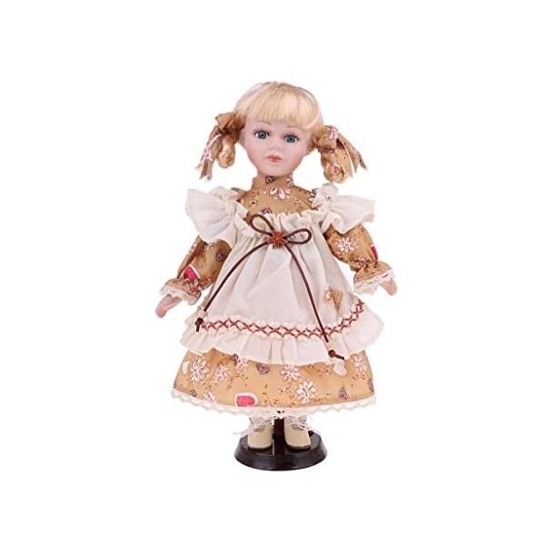 Amagogo Figurines de Fille Victorienne en Porcelaine de 30 Cm avec Support,