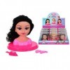 KandyToys Ensemble de coiffure pour poupée - Tête de poupée avec accessoires pour cheveux