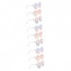 Toyvian 9 Pcs 6 Points Poupée Lunettes Robe Accessoires Lunettes en Plastique Transparent Lunettes Poupées Costume Poupée Fou