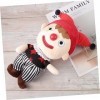 ibasenice Poupée en Peluche pour Enfants Cadeau danniversaire Jouet pour Bébé Veste De Clown 1 Pièce Poupées Noires