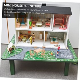 HOOTNEE 5 Pièces Mini Meubles De Maison pour Enfants Jouet De Meubles De Maison De Poupée Peinture pour Meuble en Bois Orneme