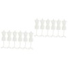 SEWACC 18 Pièces Support Présentoir De Vêtements Cintres Clairs Mini Accessoires De Maison De Poupée Forme DAffichage De Rob