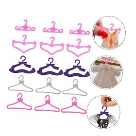 EXCEART 100 Pièces 5 Poupée Cintre Woodsy Décor Mini Cintre en Bois Tenue De Poupée Cintres Poupée Robe Titulaire Miniature P