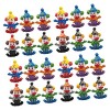 Toyvian 24 Pcs Ornement De Clown De Cirque pour Enfants Figurines De Clown Mini Bébé Poupées Petit Clown Adorable Petit Joli 