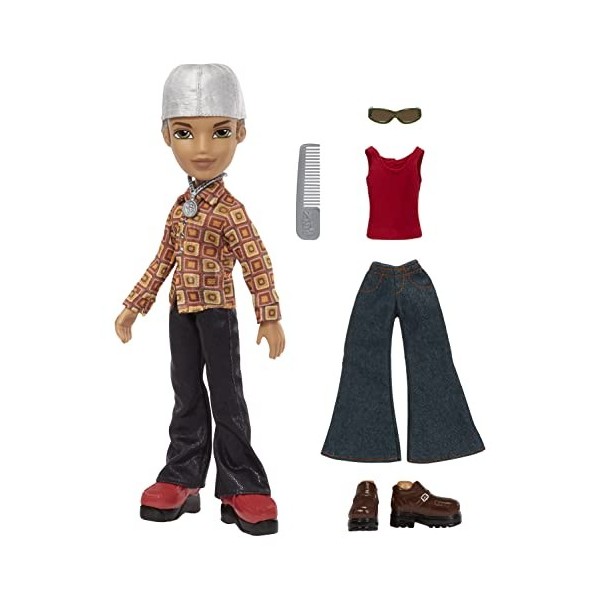 Bratz Original Poupée Mannequin garçon - Dylan - Contient 2 Tenues, des Accessoires, Un Emballage holographique en édition sp