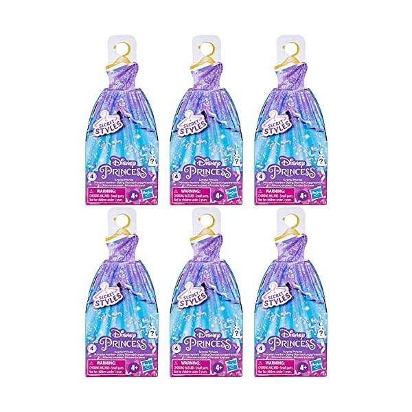 Disney Princess Secret Styles Series 4 Blind Box 8,9 cm 9 cm – Lot de 4