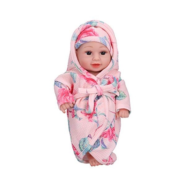 Poupée De Bébé Reborn De 25 Cm, Poupée De Bébé en Vinyle Aux Yeux Fermés, Poupée De Bébé Reborn Réaliste, Vraie Poupée De Béb