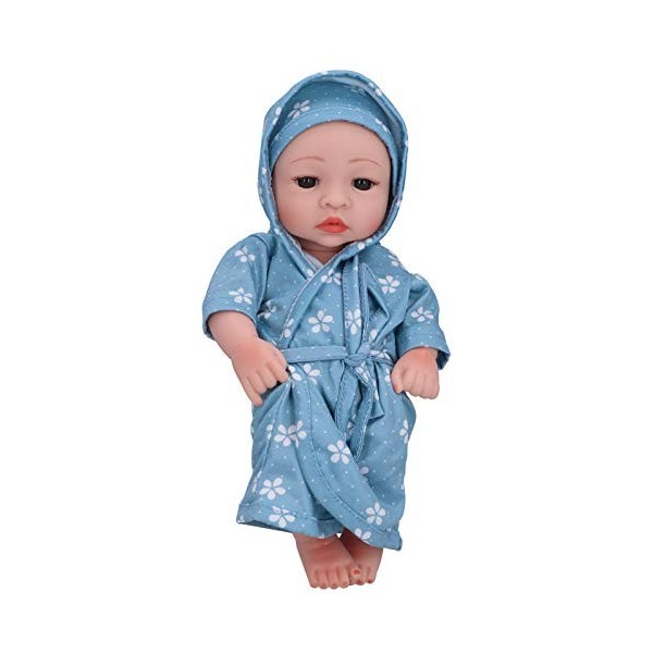 Poupée De Bébé Reborn De 25 Cm, Poupée De Bébé en Vinyle Aux Yeux Fermés, Poupée De Bébé Reborn Réaliste, Vraie Poupée De Béb