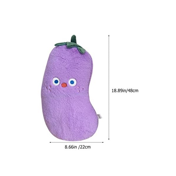 Toyvian Oreiller Adorable Poupée Végétale Faux Animal à Câliner Poupée en Peluche Aubergine Peluches Jouet De Poupée en Peluc