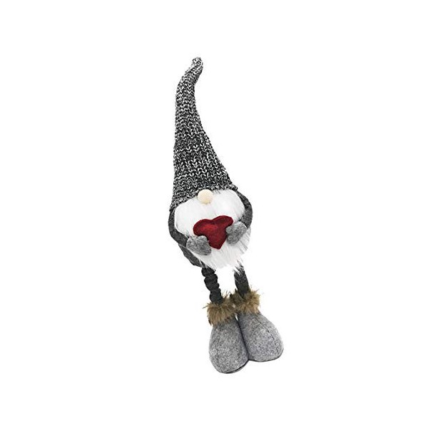 Nicoone Poupée sans Visage 1 Pièces Poupée Barbu sans Visage Extensible Tricoté Debout Poupée Saint Valentin Cadeau Décoratio