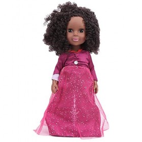 SUNGOOYUE Poupée Bébé Reborn 35 Cm, Poupée Fille Peau Noire avec Tête Dexplosion pour Accessoire de Maison de Poupée Bricola