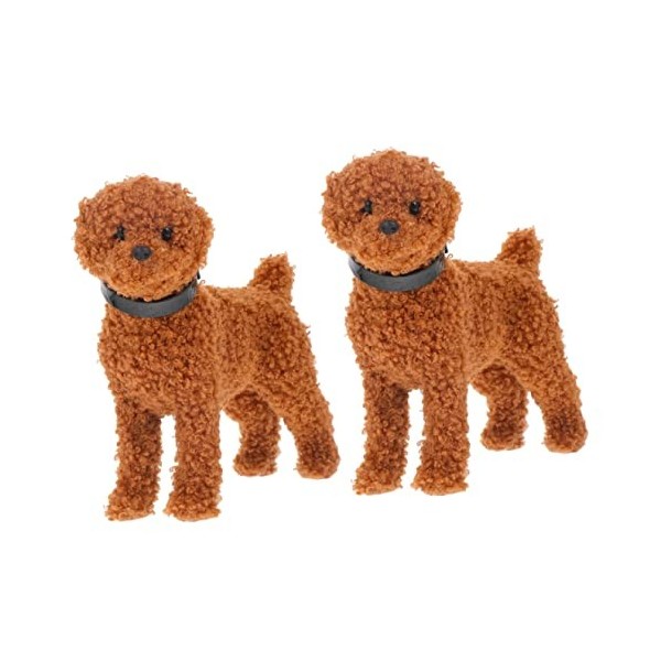 Toyvian 2 Pièces Chiot Simulé Jouet Chiot Parure en Peluche Jouet en Peluche De Dessin Animé Poupée en Peluche Chien Jouet Fi