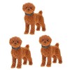 Toyvian 2 Pièces Chiot Simulé Jouet Chiot Parure en Peluche Jouet en Peluche De Dessin Animé Poupée en Peluche Chien Jouet Fi