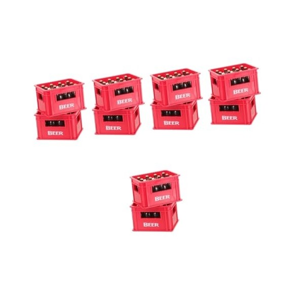 Gadpiparty 4 Ensembles De Jouets pour Maison De Poupée Caisse Miniature Mini Boissons À La Bière Bouteilles De Bière Miniatur