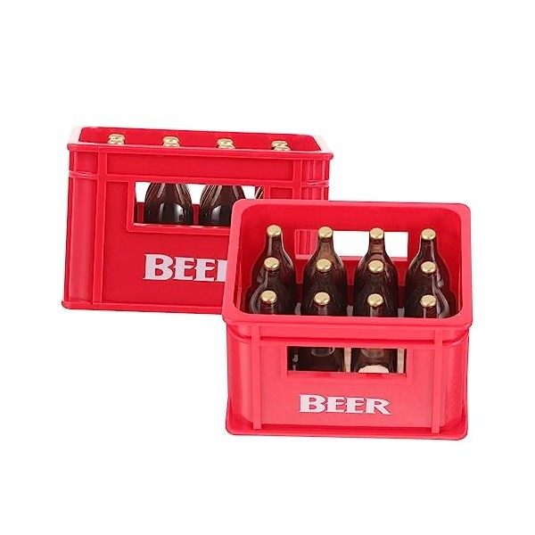 Gadpiparty 4 Ensembles De Jouets pour Maison De Poupée Caisse Miniature Mini Boissons À La Bière Bouteilles De Bière Miniatur