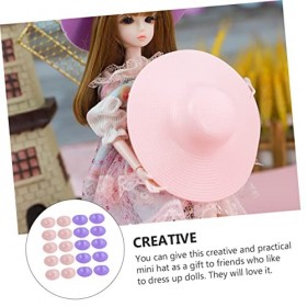 HONMEET 20 Pièces Chapeau Universel De Poupée Poupées Miniatures Poupées De Mode Mini Décor Mini Poupées Modèle De Mini Chape
