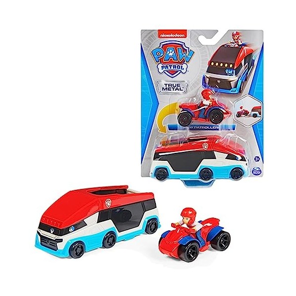 Paw Patrol LA Pat Patrouille Pack Pat PATROUILLEUR True Metal - Pack Camion PatPatrouilleur Voiture Die Cast Ryder À Colle