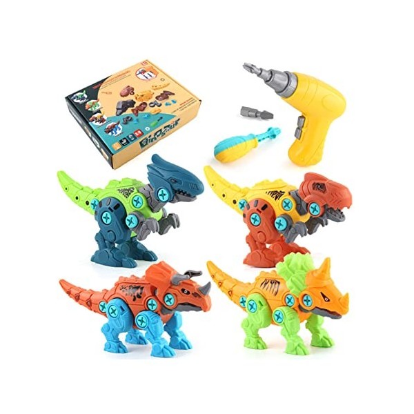 Youding Jouet Dinosaure - Jouets de Construction éducatifs avec perceuse électrique - Jouet de Dinosaure pour, Cadeaux danni