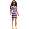 Barbie Fashionistas poupée mannequin 141 aux longs cheveux roux et avec une robe Tie-Dye à franges, jouet pour enfant, GHW55