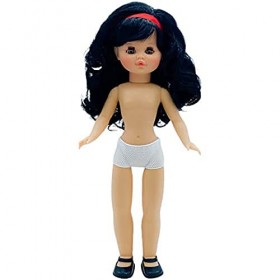 Folk Artesanía Poupée Nue Sintra Collection Original 40 cm Cheveux Longs Frange 03-NM