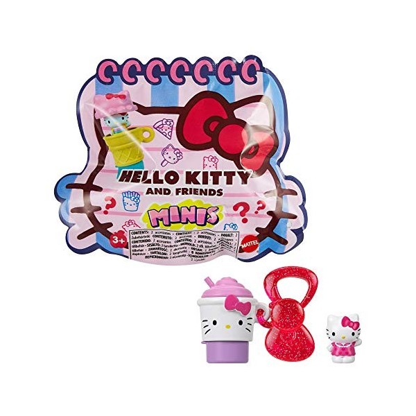 Sanrio Hello Kitty Sachet Surprise, mini-figurine​ 3-en-1, modèle aléatoire, jouet pour enfant à collectionner, GVB10