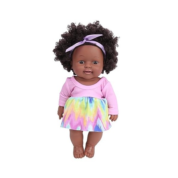 BALRAJ 30 CM Reborn Baby Dolls Life Like Black Baby Doll Simulation Africain Noir Baby Doll Réaliste Bébé Poupée Réaliste Béb