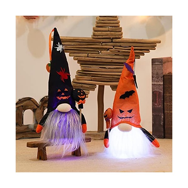 FOMIYES Elfes Suédois 2pcs Classic Halloween Elements Poupée sans Visage Décoratif Halloween Poupée sans Visage Horror Hallow