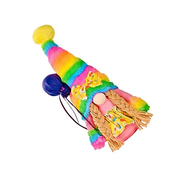 PartyKindom 1 Pc Poupée Chapeau Ballon Poupée GNOME pour Les Enfants GNOME Elfe Arc-en-Ciel Suédois Fait à La Main Gnomes en 