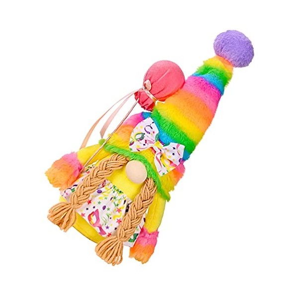 PartyKindom 1 Pc Poupée Chapeau Ballon Poupée GNOME pour Les Enfants GNOME Elfe Arc-en-Ciel Suédois Fait à La Main Gnomes en 