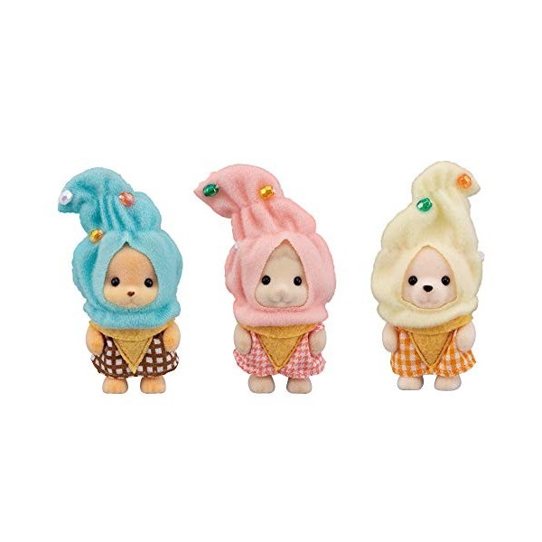 SYLVANIAN FAMILIES 5593 Le Trio des bébés en Costumes de crèmes glacées