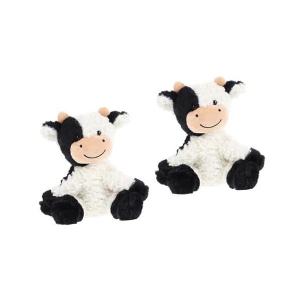 Toyvian 2 Pièces Poupée De Vache en Peluche Décor De Vache Jouet Enfant Figurines pour Enfants Riolu Plush Décor Chinois Fill