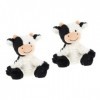 Toyvian 2 Pièces Poupée De Vache en Peluche Décor De Vache Jouet Enfant Figurines pour Enfants Riolu Plush Décor Chinois Fill
