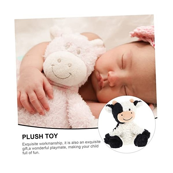 Toyvian 2 Pièces Poupée De Vache en Peluche Décor De Vache Jouet Enfant Figurines pour Enfants Riolu Plush Décor Chinois Fill