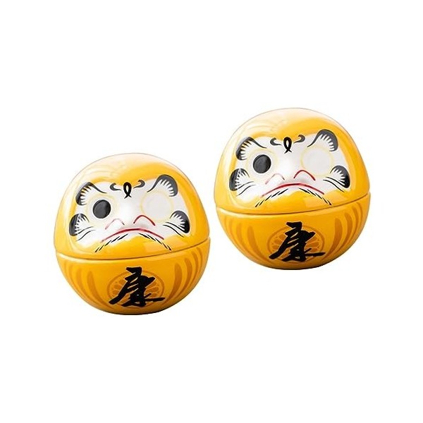 Totority 2 Pièces Oeufs Dharma Ornement Daruma Figurines Fengshui Fortune Daruma Véhicule Jouets Chat Voiture Ornement Voitur