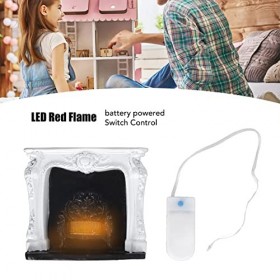 VGEBY Cheminée LED pour Maison de Poupée, Accessoires pour Maison de Poupée, Style Rococo, Commande de Commutateur Simple 1:1