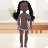 KUIDAMOS Poupée Fille exquise, poupée Fille Noire 15 Pouces Mignon Cadeau danniversaire Doux Lavable simulé pour la Maison C