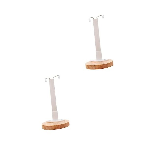 ibasenice 2 Pièces Support De Poupée en Bois Mannequin pour Enfants Mini Figurines Porte-Modèle De Jouet Mini Maison De Poupé