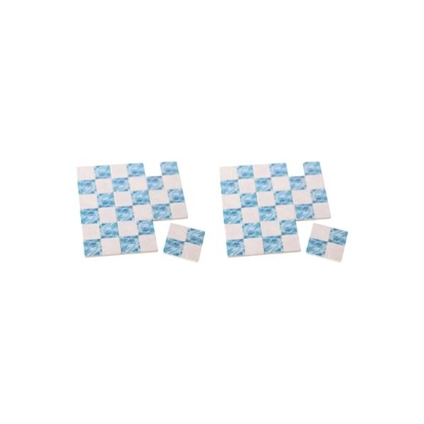 Lot de 10 autocollants de sol pour maison de poupée - 9 pièces - Imitation échelle 1/12 - Grain de bois