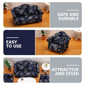 Toddmomy 2 Pièces Décoration Mini Canapé Canapés De Maison De Poupées Modèle De Meuble Mini Maison Suite Salon Meubles De Mai