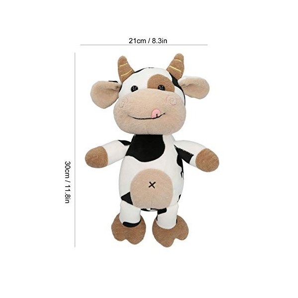 Jouet en Peluche de Vache, Jouet en Peluche en Peluche de Vache Jouet de Poupée de Veau de Bétail de Dessin Animé Mignon dan