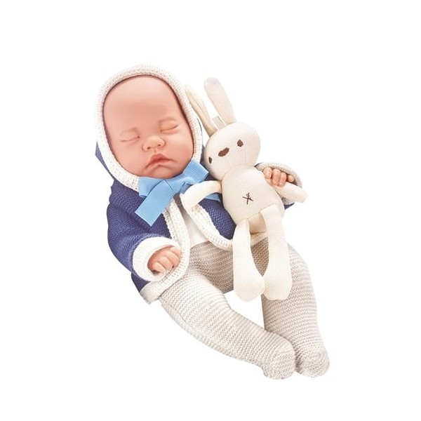 KAZIO Poupée endormie Reborn, poupées Reborn réalistes de 12 Pouces, poupée Nouveau-né avec Peluche Lapin, Collection de poup