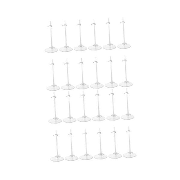 ABOOFAN 30 Pcs Poupée Debout Stand Poupée Tenant Stand Support Transparent Support pour Poupées Présentoir Noir Poupées Acces