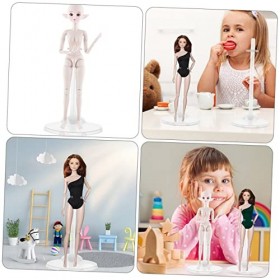ABOOFAN 30 Pcs Poupée Debout Stand Poupée Tenant Stand Support Transparent Support pour Poupées Présentoir Noir Poupées Acces